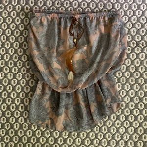 Boho stunning strapless blouse